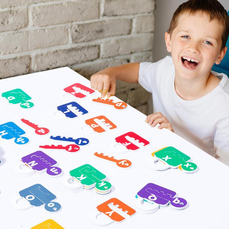 Mainan menghitung yang cocok bentuk kunci lucu Pairing kayu Menghitung mainan pendidikan prasekolah batang mainan warna kognisi Montessori