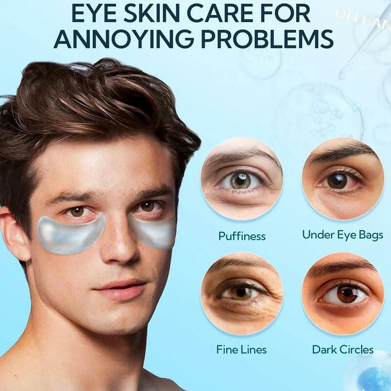60 szt. Nawilżający kryształowy maska kolagenowa na oczy nawilżający kwas VC, przeciwzmarszczkowy, Anti-Aging do pielęgnacji oczu plaster na drobne linie maski