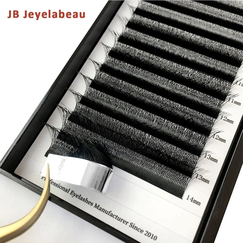 JB Jeyelabeau 3D 4D 5D W pestañas postizas rizadas naturalmente extensión de pestañas prefabricadas ventiladores de volumen pestañas postizas 6D W cilios