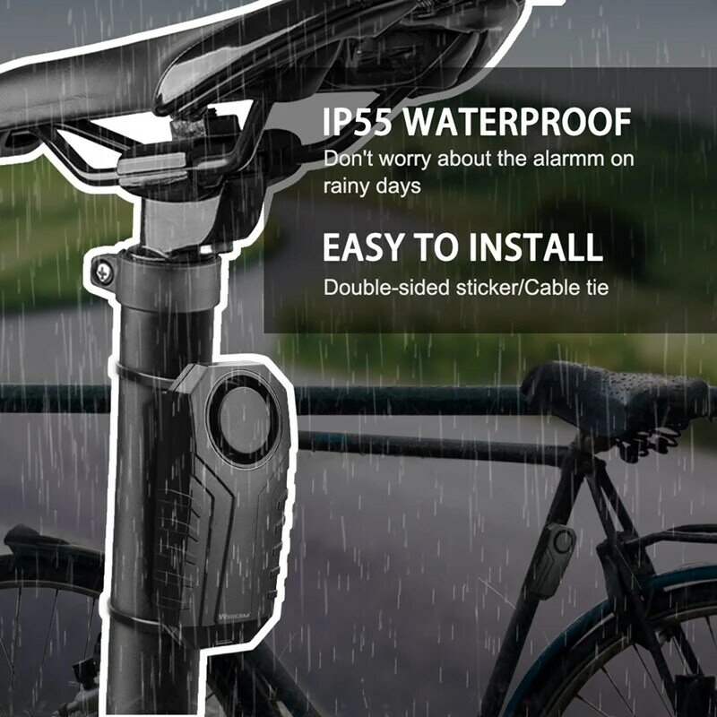 Allarme per bicicletta telecomando impermeabile sicurezza per auto elettrica promemoria Anti-smarrimento sensore di allarme di avvertimento a vibrazione