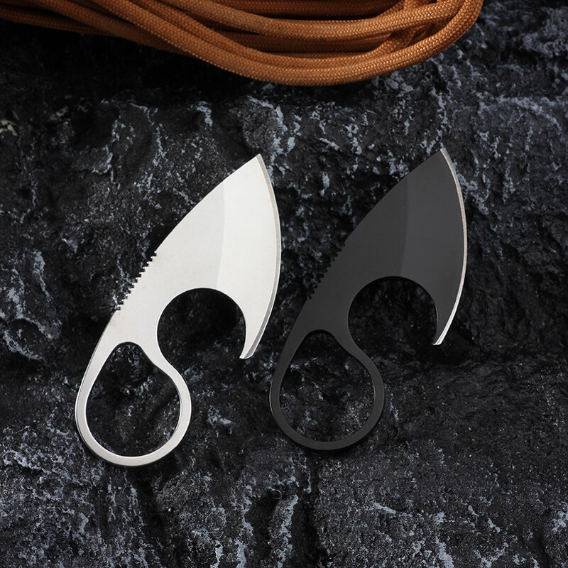 Halskette Messer bequem k Scheide Ring Ornament Auspacken essentielles Messer Edelstahl täglich tragbare Outdoor-Messer