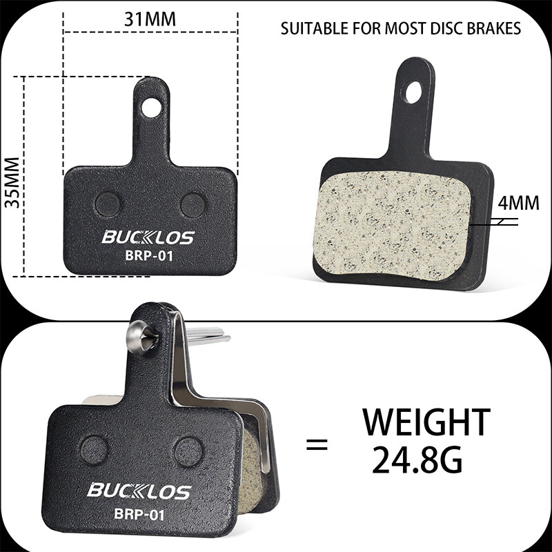 Дисковые Тормозные колодки BUCKLOS из смолы для SHIMANO B01S износостойкие гидравлические тормозные колодки MTB Тормозные колодки для B03S B05S велосипедные детали