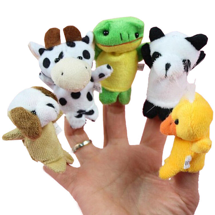 10 sztuk/zestaw pluszowe zabawki prezenty cartoon zwierzątka marionetki na palec dziecko pluszowe zabawki dla dzieci słodkie dzieci pluszowe zabawki dla dzieci ulubione lalki