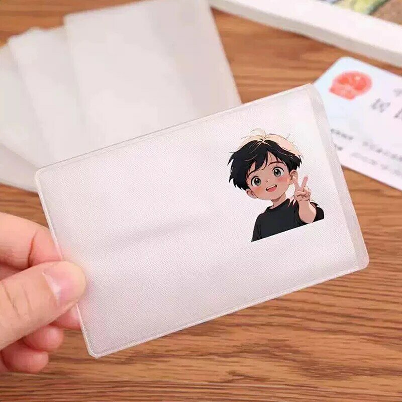 Spoof Transparent Card Holder Bus Business Card Case Bank Credit ID Card Holder Cover Identification Card Container Holder