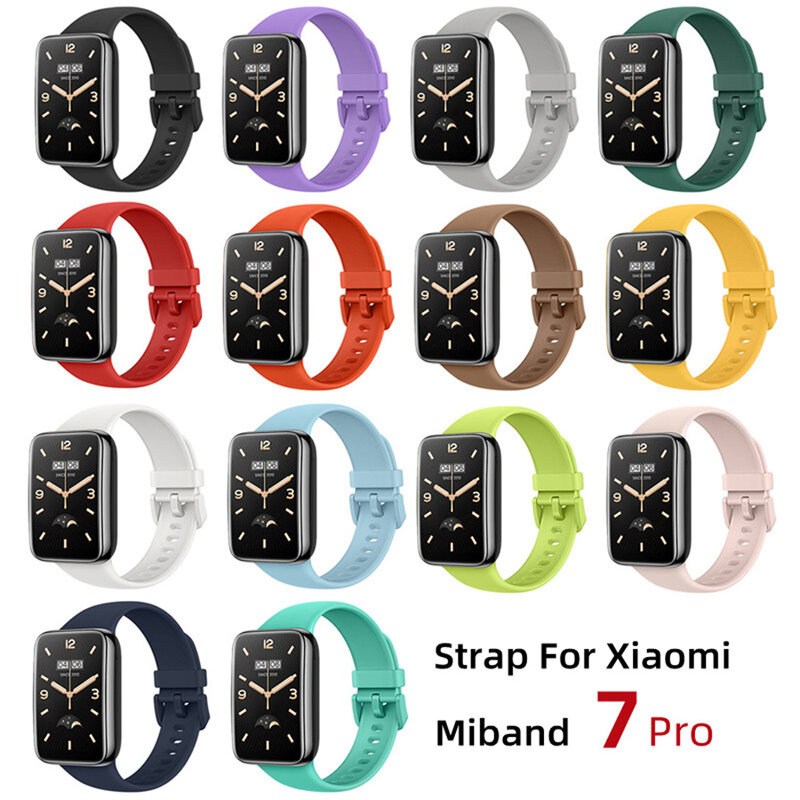 Xiaomi Mi Band 7 pro用の交換用シリコンストラップ,スマートブレスレット用の交換用ストラップ