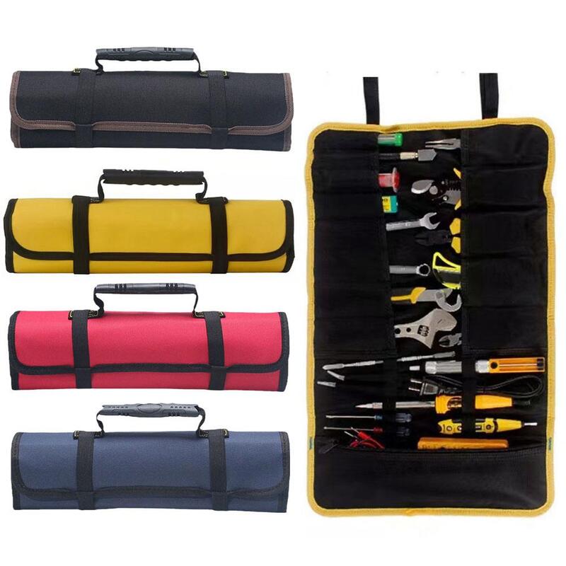 Oxford Cloth Folding Wrench Storage Bag With Handle Portable Multi-functional Spanner Tool Organizer Pouch For Working W3F2