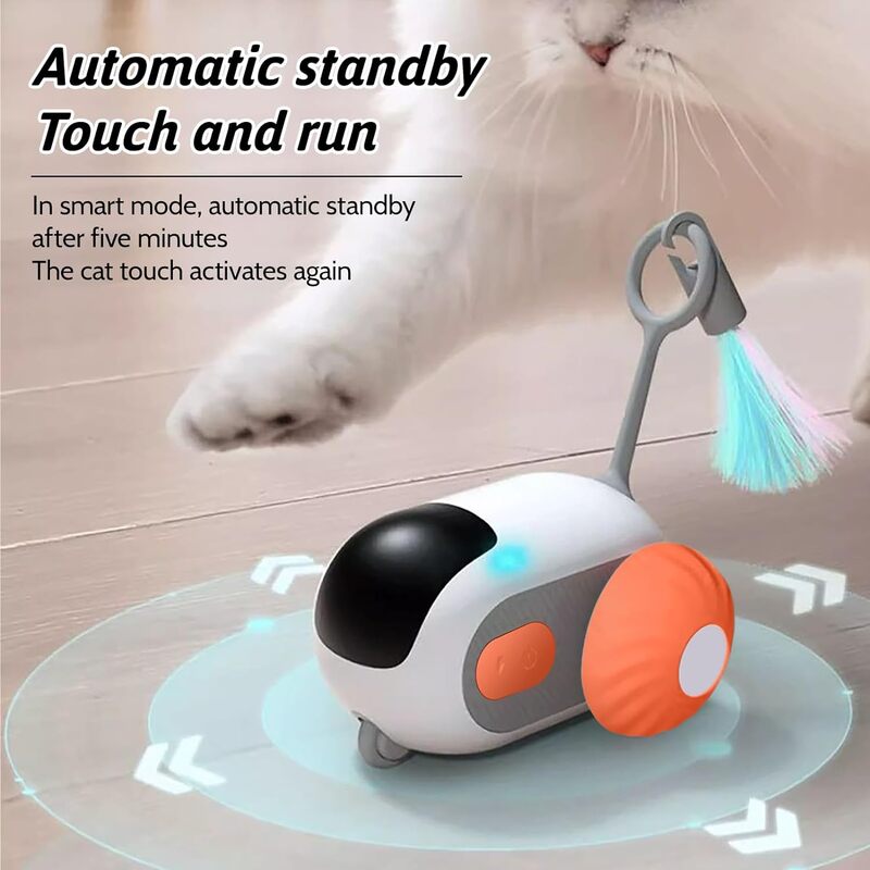 Afstandsbediening Slim Elektrisch Kattenspeelgoed, Interactief Kattenspeelgoed Voor Katten Binnenshuis, Zwaartekracht Automatisch Mobiel Autospeelgoed, Kattenmuisspeelgoed