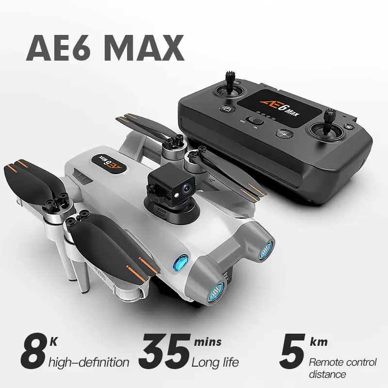 RNABAU AE6 MAX Дрон 8K профессиональный HD ESC двойная камера GPS оптический поток позиционирование 360 ° обход препятствий DC FPV Дрон
