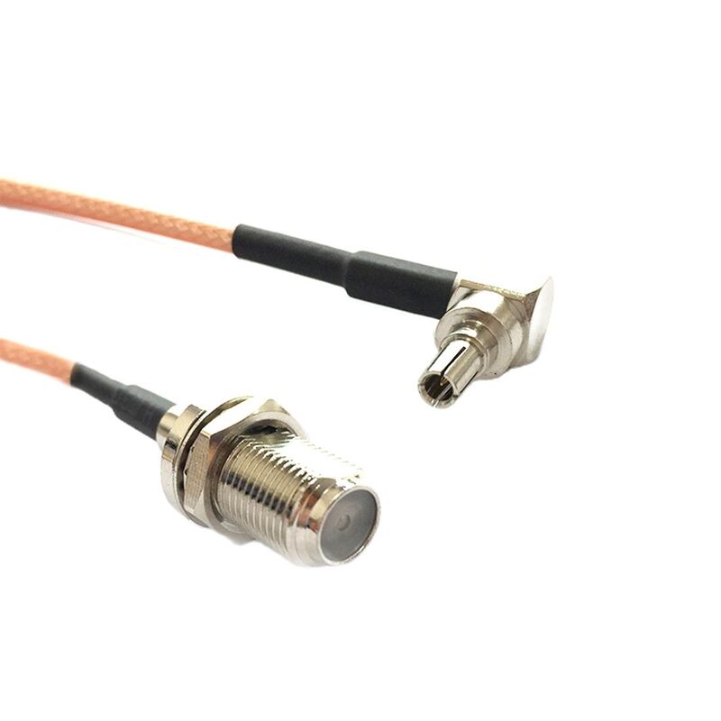 CRC9 ke F tipe kabel kuncir Wanita Pria TS9 sudut kanan 90 derajat untuk ekstensi Modem 3G