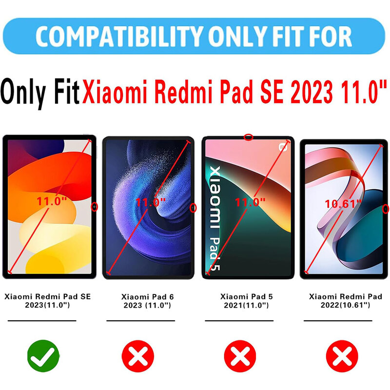 Pelindung layar Tempered Glass, lapisan pelindung anti gores 11 inci untuk Xiaomi Redmi Pad SE 2023