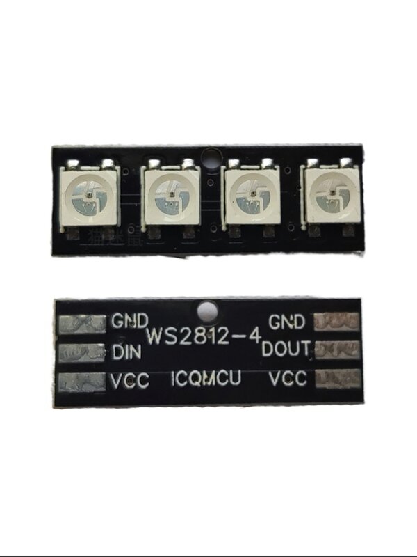 แผงโมดูลแถบไฟลูกปัด WS2812 4บิต1ชิ้นแถบไฟแถบโมดูลไฟสไลด์ขับขี่สีเต็มรูปแบบโมดูลบอร์ด SCM
