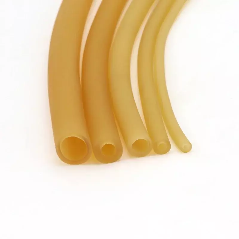Manguera de goma de látex natural, tubo Médico Quirúrgico elástico de alta resistencia, catapulta amarilla, ID 1,6 ~ 18mm, 1/3/5M