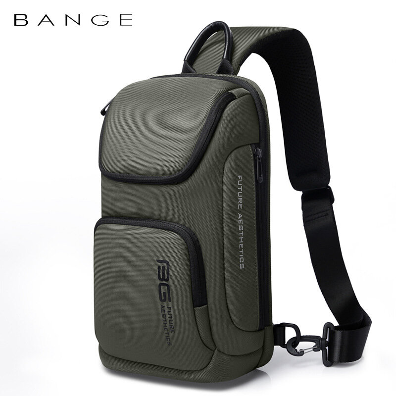 Bange große Kapazität Herren Umhängetasche ultraleichte und tragbare wasserdichte Rucksack Reise Brusttasche mit mehreren Taschen für 9.7 "iPad