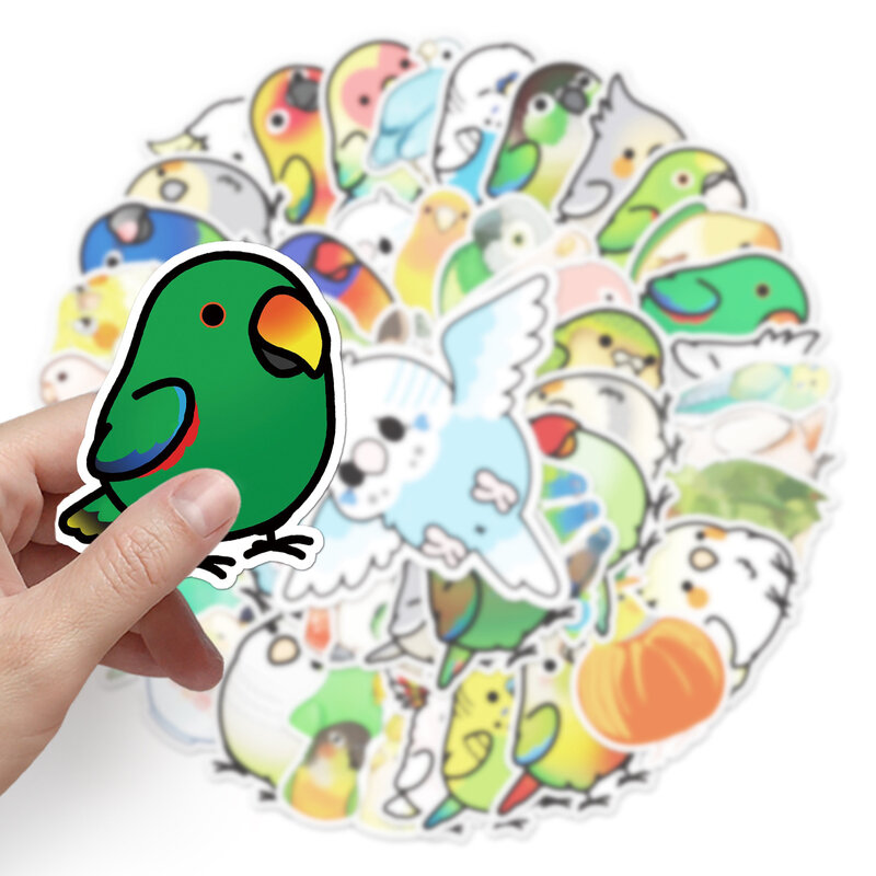 10/30/50pcs Kawaii Parrot Bird Graffiti Stickers Trave NoteBook Phone Taptop chitarra Graffiit Sticker regalo per Kid Toy all'ingrosso