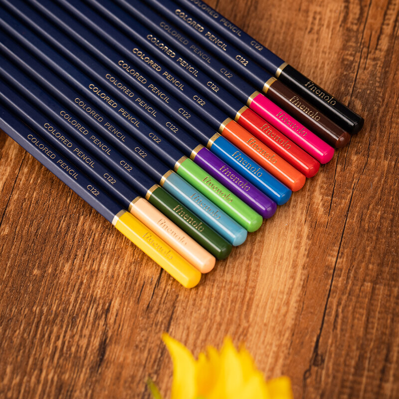 Chumbo Colorido Deli-Wood para Crianças, Barril Redondo, Lápis Macio para Desenho, Papelaria Escolar, 12 Cores, 24 Cores, 3,8mm