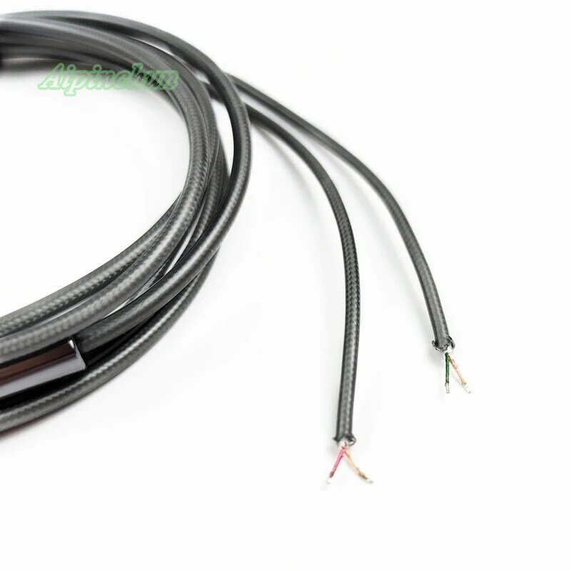 3.5Mm 3-Pole Jack DIY Soft TPE Earphone Cable Headphone Repair Replacement Wire Cord Warna Abu-abu