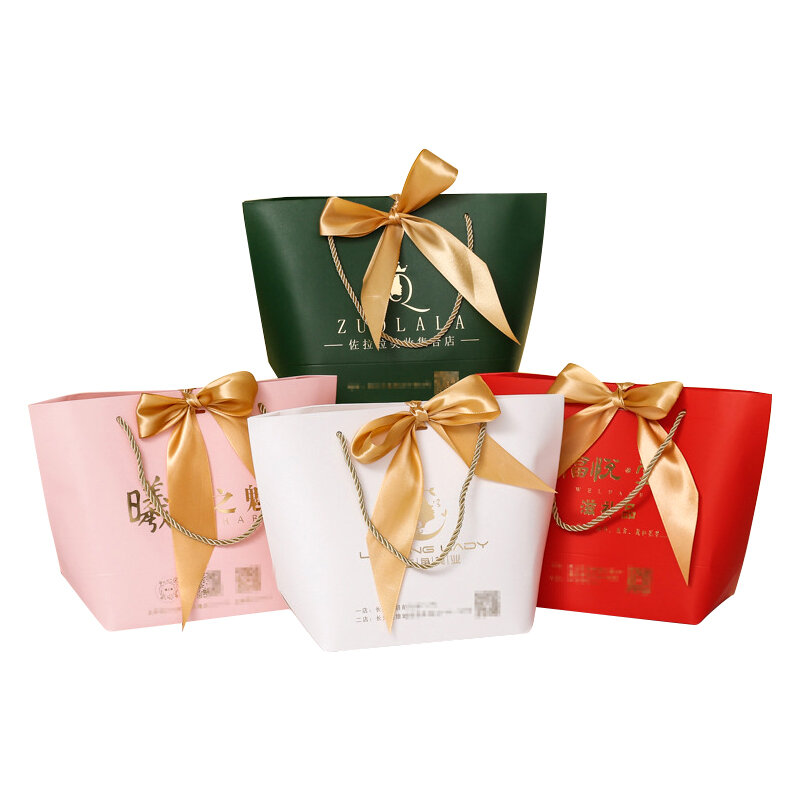 Customized product、custom logo paper wedding packaging bags for small business