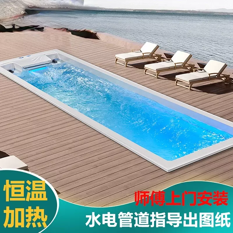 Luxus Infinity Pool Home Outdoor Villa Innenhof Innen konstante Temperatur großer intelligenter fertiger Pool