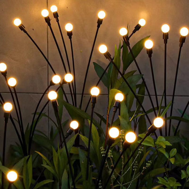 ไฟ LED พลังงานแสงอาทิตย์กลางแจ้งไฟดอกไม้ไฟหิ่งห้อยสวนกันน้ำไฟแสงอาทิตย์ไฟประดับคริสต์มาสตกแต่งสวน