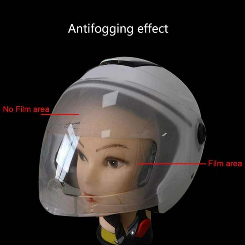 Película de parche antivaho Universal para casco de Moto, película de lente a prueba de lluvia, visera transparente resistente a la niebla, accesorios de carreras de Motor