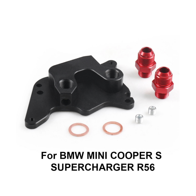 محول فلتر زيت السيارة ، موصل مبرد الشاحن التوربيني لـ BMW Mini Cooper S TR56
