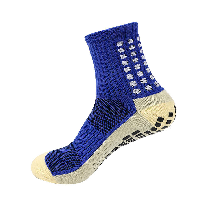 Sean Tsing®ถุงเท้ากีฬา2คู่สำหรับผู้หญิงผู้ชายดูดซับเหงื่อระบายอากาศได้ดีถุงน่องฟุตบอลมืออาชีพกันลื่น
