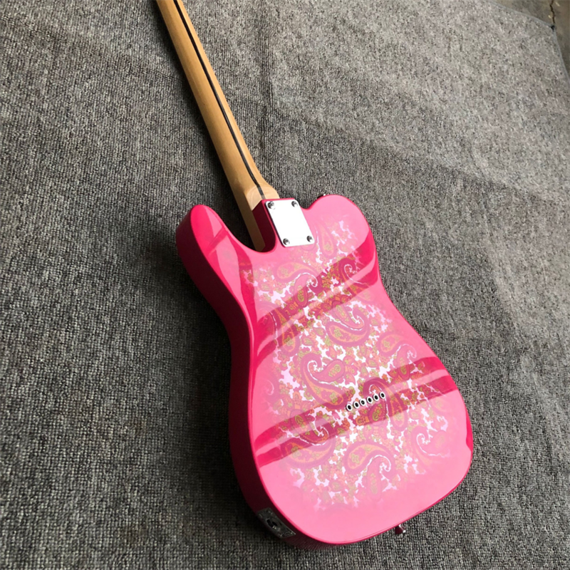 Stiker Paisley Baru Gitar Listrik, Cat Cerah, Foto Asli. Pengiriman Gratis