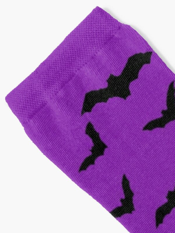 جوارب الخفافيش الأرجوانية للرجال والنساء ، جوارب قصيرة مجنونة ، جوارب فاخرة