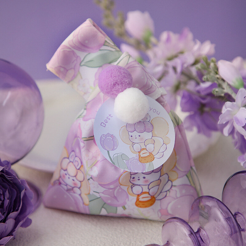 Mini bolso de mano de tela para niños, bolsa de almacenamiento de alta gama para regalo de dulces, boda, fiesta de cumpleaños, bolsa con asa de muñeca con nudo, 16x22cm