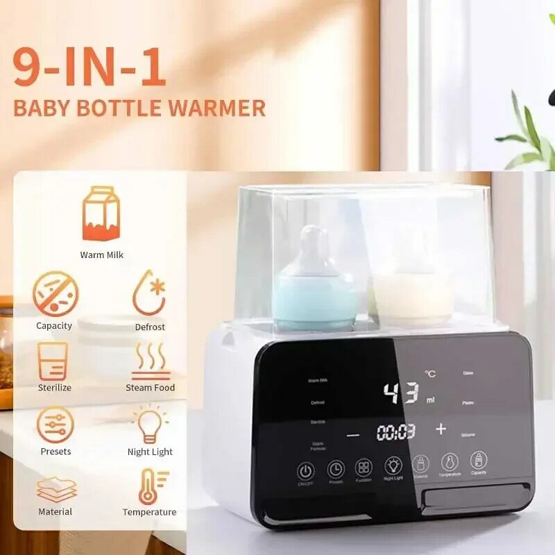 Newborn Baby Feeding Bottle Warmer & Sterilizers with Timer Accurate Temperature Control Food Milk Warmers Baby Accessories