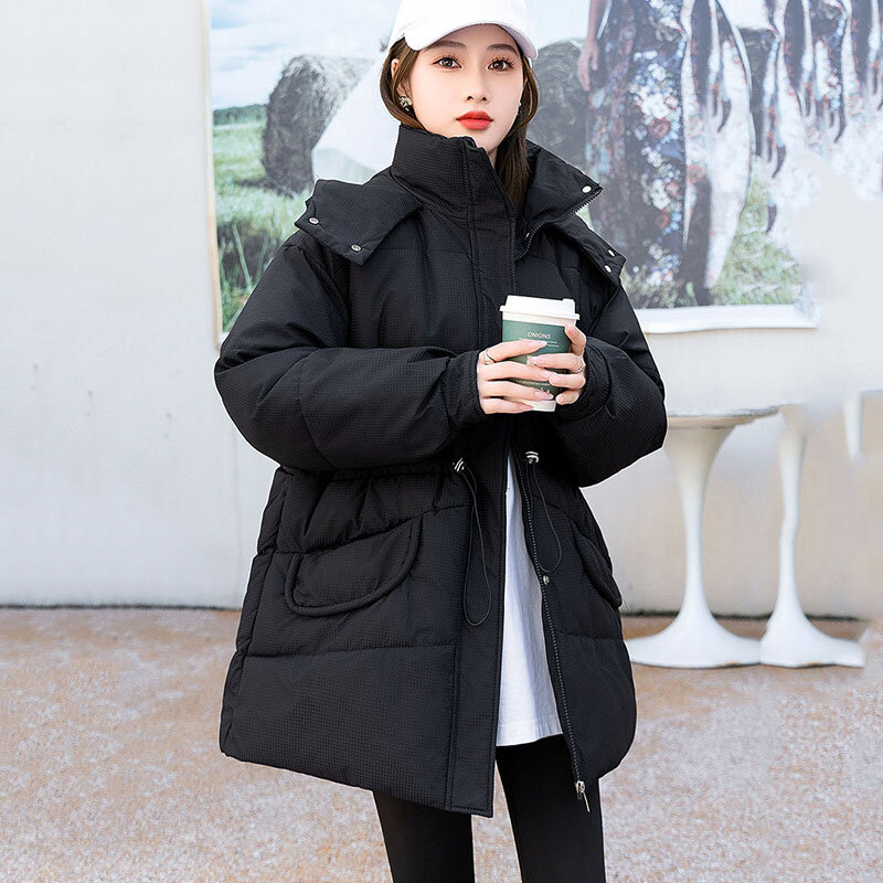 Oversize Women's Down Cotton Coat Thick Warm Winter Cold Padded Jacket Fashion Female Loose Casual Hooded Parker Cotton Clothes