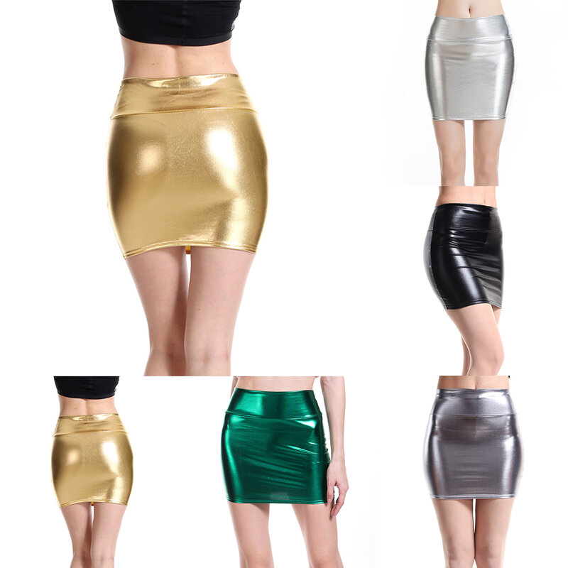 Женская модная Универсальная юбка-карандаш из искусственной кожи, облегающая юбка-карандаш, летняя новая облегающая мини-юбка, популярные короткие юбки