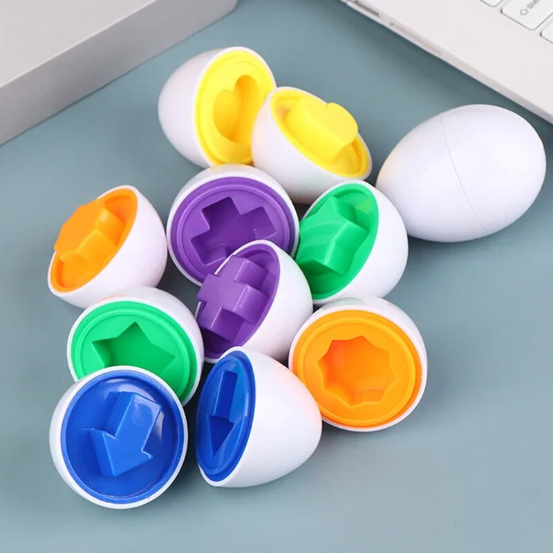 Детские умные яйца Монтессори Обучающие игрушки сенсорные пасхальные яйца цыплята цвета формы сортировщик для детей от 2 до 4 лет