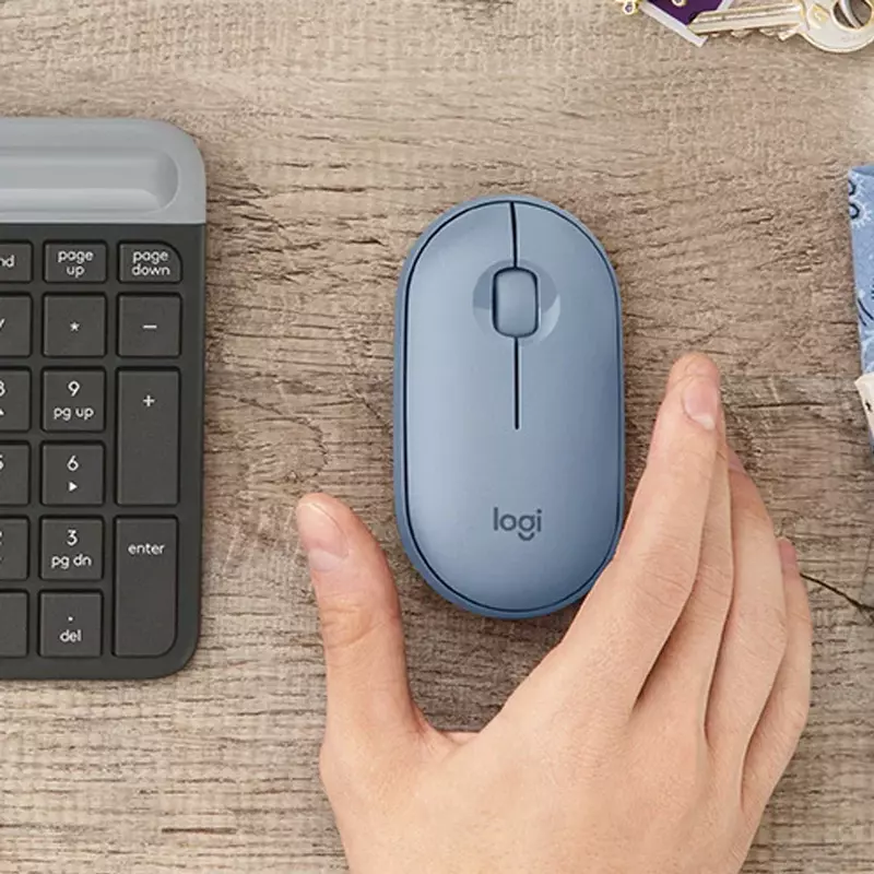 Logitech-mouse pop seixo, m350, sem fio, bluetooth, leve e fino, mudo, bateria usb, mini, para laptop, tablet, novo