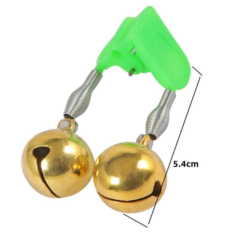 Fishing Alarm Fish Bell Metal Crisp Sound Double Ring Bell Screw Screw Bell Spring Plastic Clip 5x3.2cm,5x4.8cm,5.4x4cm