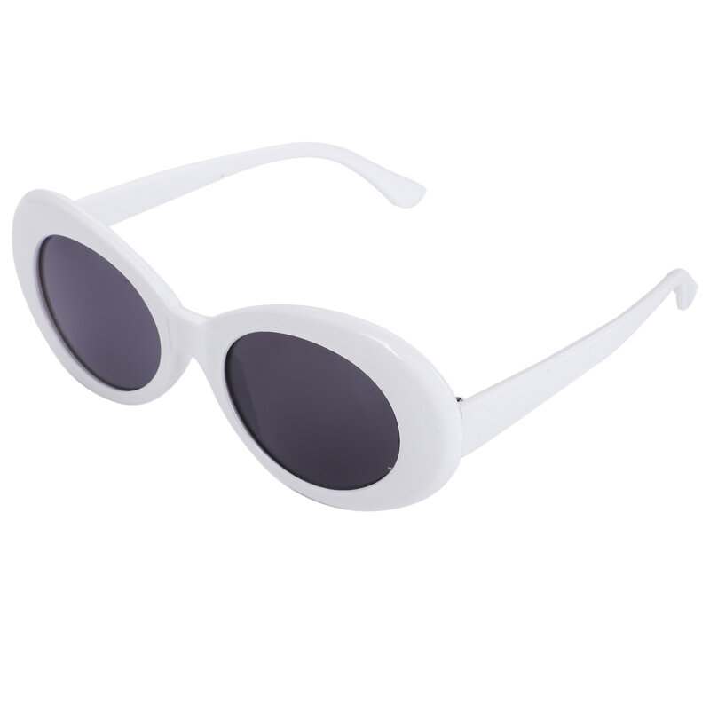 نظارة شمسية كلاسيكية بيضاوية للنساء نظارة شمسية بتصميم عتيق أنيقة للرجال والإناث نظارات شمسية مضادة للأشعة فوق البنفسجية طراز uv400 باللون الأبيض S17022