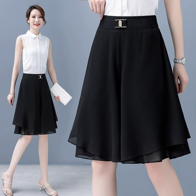 Shorts de lã de cinco pontos com zíper feminino, cintura alta, casual, reto, calça A, versão coreana, versátil, botão, fashion