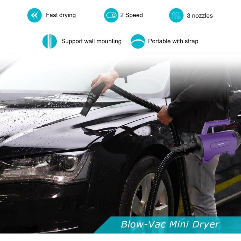 Shernbao-Secador de alta velocidade para auto detalhamento e limpeza, carro e motocicleta secador, novo