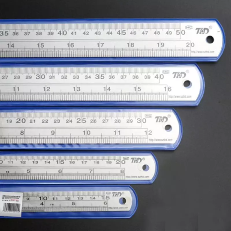 보석 내구성 스테인레스 스틸 눈금자 다기능 측정 게이지 눈금자, 스트레이트 미터법, 20cm, 30cm, 50cm