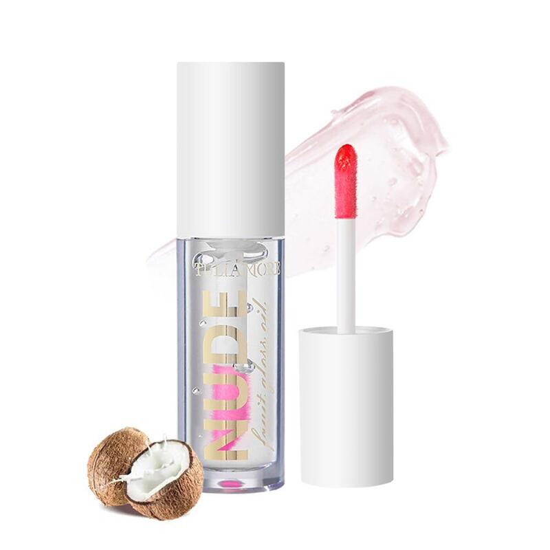 Minyak bibir buah Gloss riasan pemadat bibir warna perawatan berkilau air pelembab tidak lengket bibir seksi Primer Glitter kosmetik Balsem O9x8