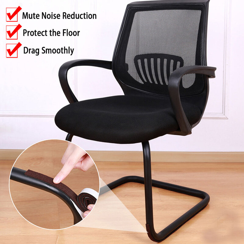 152cm/Roll Self-Adhesive Felt Furniture Leg Pad Anti-Slip Mat Floor Protector Wear-Resisting Table Chair Leg Sticky Back Bumper