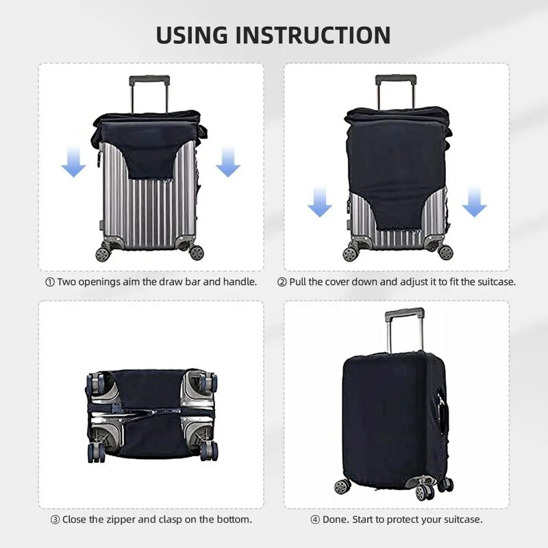 Elastic Travel Suitcase Protective Covers, Cute Cartoon Snoopy Bagagem Capa, Encaixa Personalizado, 18-32"