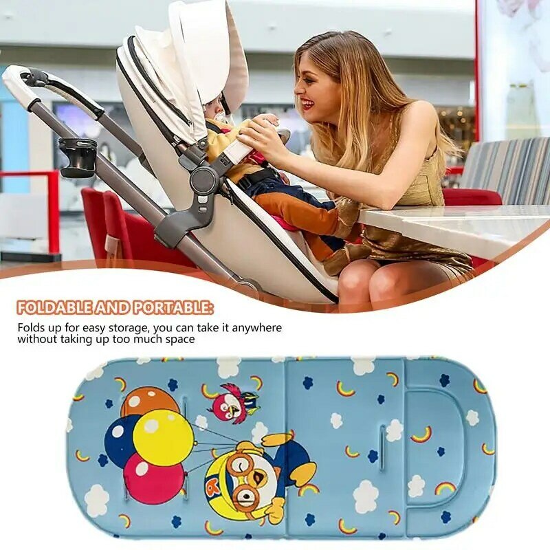 Stroller Seat Cushion Stroller Mattress Pad Breathable Pushchair Pad Mat Cushion Seat Liner With Holes Stroller Accessories