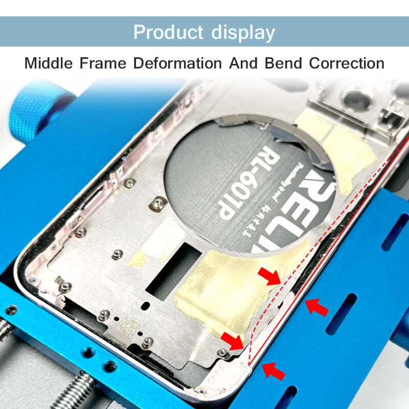 RELIFE RL-601P Multifuncional Middle Frame Corrector para Telefone, Recuperação de Transformação e Correção, 11-15 Pro Max Port