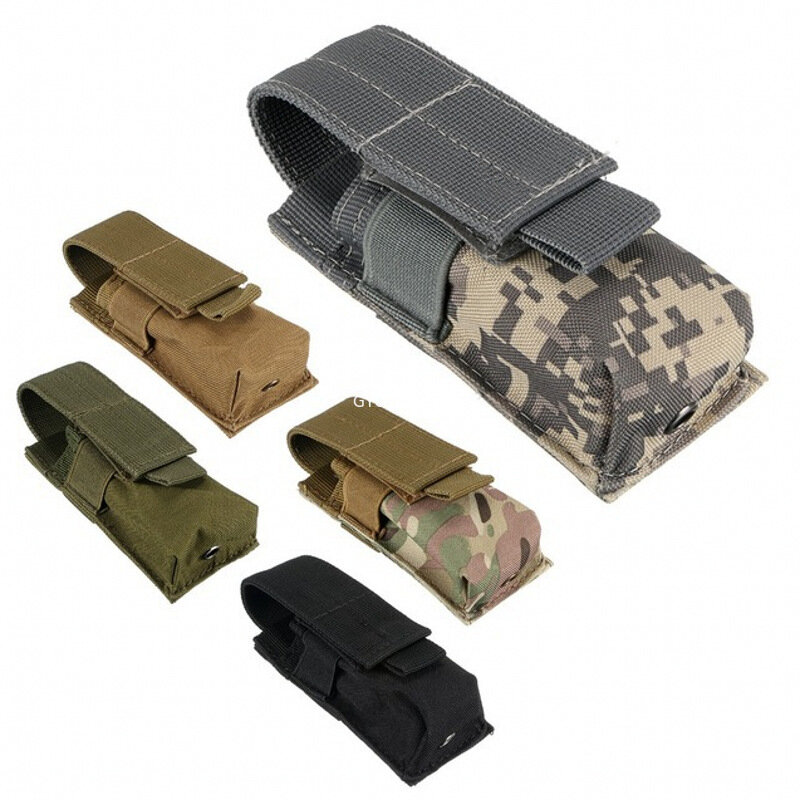 Tactical Magazine Pouch Military Single Pistol Mag Bag Molle torcia Pouch Torch Holder Case Outdoor Hunting Knife Holster