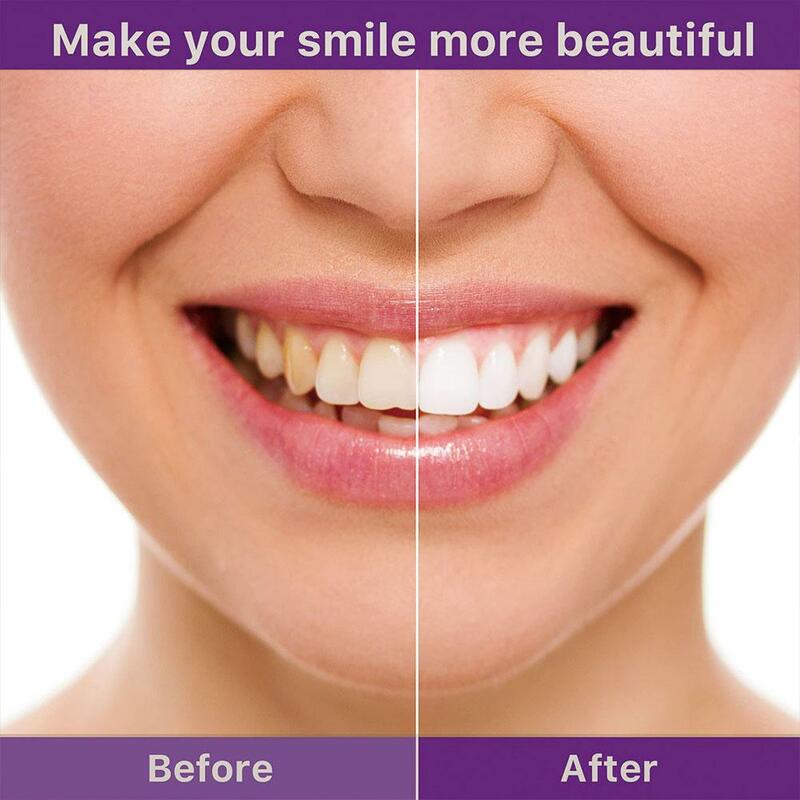 V34 Purple Toothpaste Corrector para Dentes, White Brightening Tooth Care, Reduzir amarelecimento, Quente, 30ml