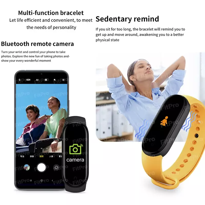 Inteligentna opaska inteligentny zegarek sportowy, wielofunkcyjne tętno snu Monito IP67 wodoodporny Monitor bransoletka Fitness dla Android IOS