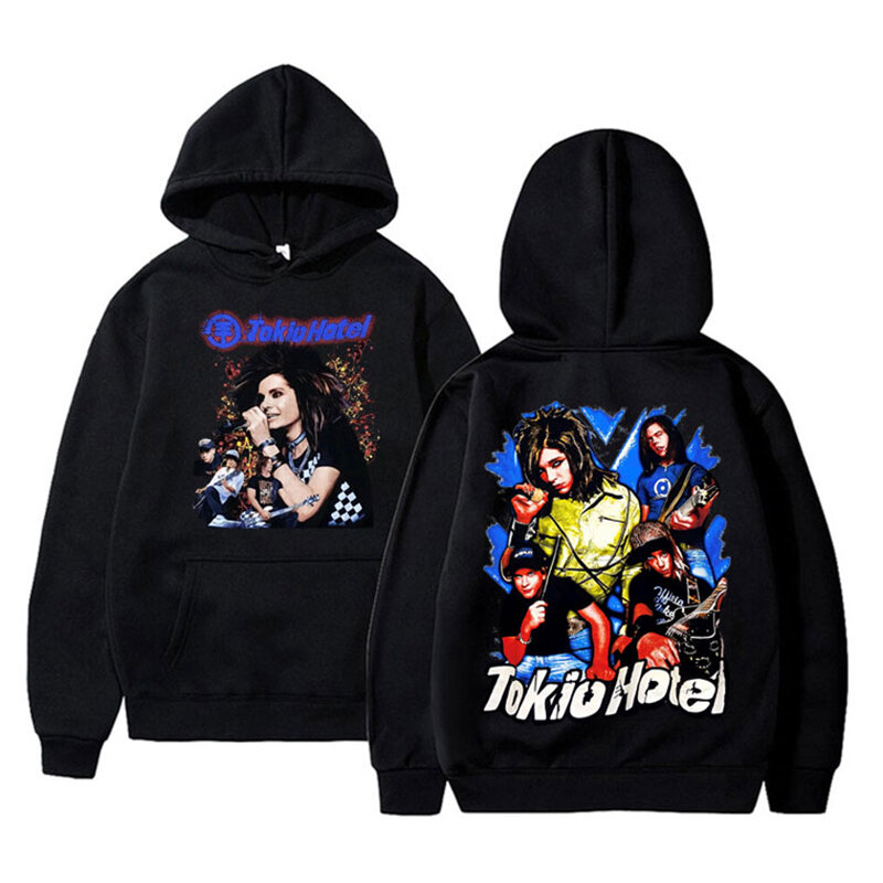 Fashion Rock Band Tokio Hotel Men's Hoodie Women's Fashion Simple Long sleeved Sweatshirt Street Trend Y2k Style Large Hoodie