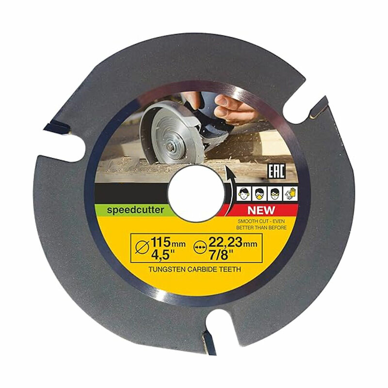 115/125mm 3T Wood Carving Disc for Angle Grinder - Circular Saw Blade for Cutting, Sculpting & Shaping