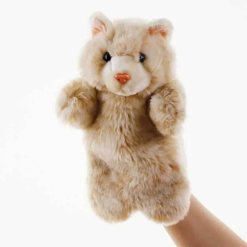 Pacynka na rękę ze zwierzęciem kot lalki pluszowa wisząca lalka wczesna edukacja zabawki edukacyjne dla dzieci Marionetes lalki do opowiadania historii